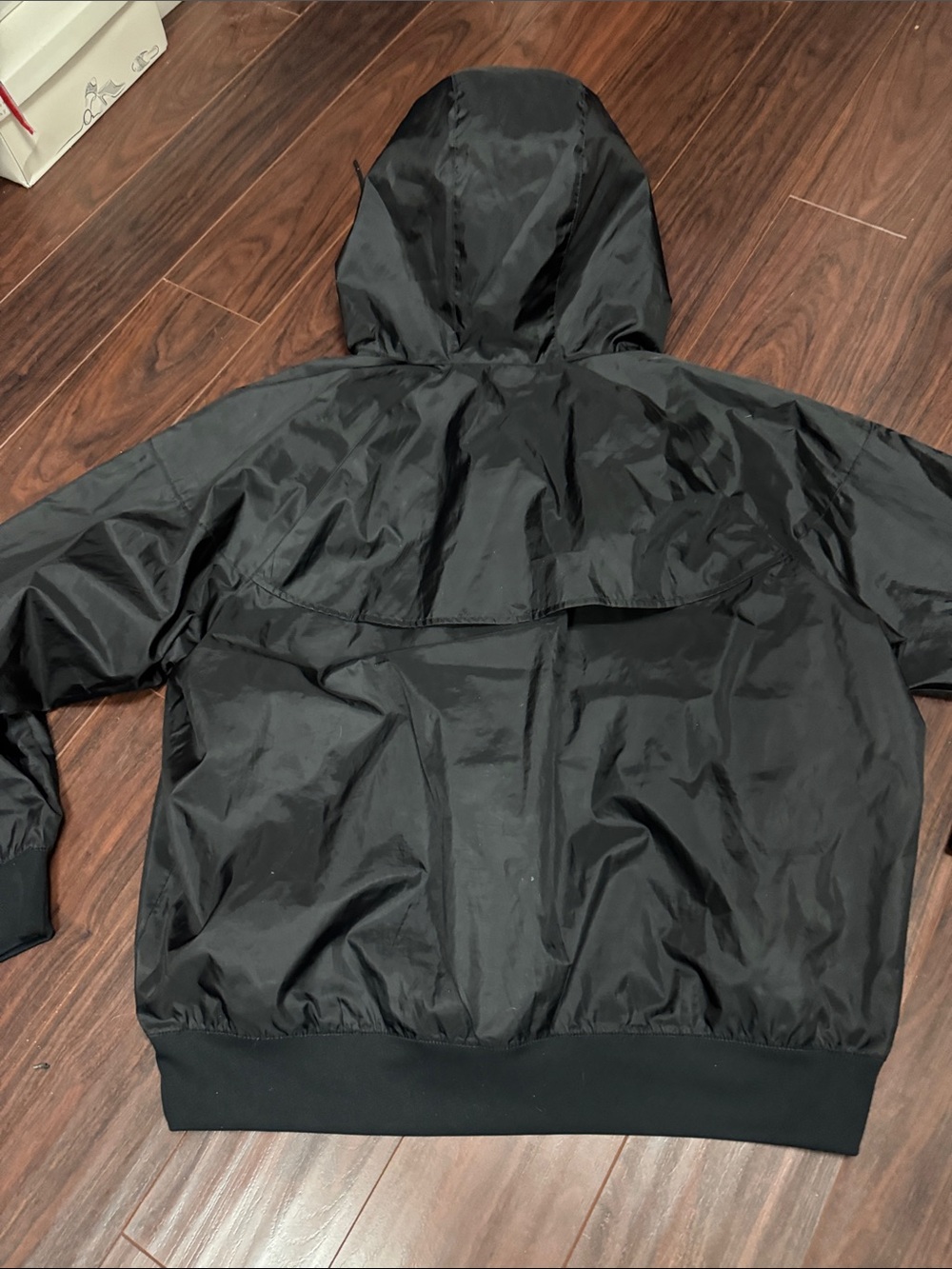 Nike Black Hooded Zip Windbreaker Jacket for Men - Picture 4 of 4